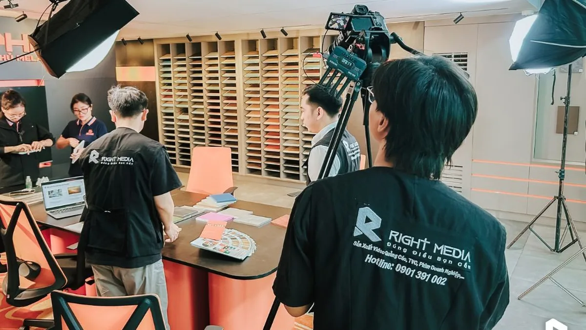 Cameras and equipment at the TVC shoot location for the veneer board commercial.