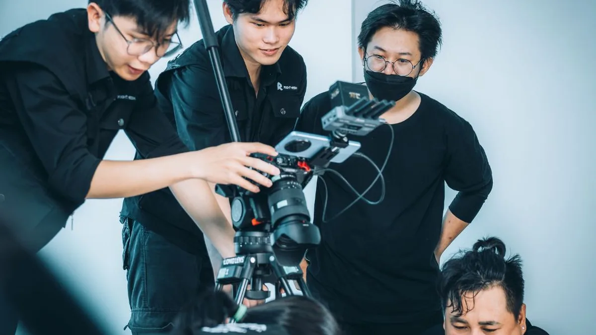 Right Media's filming equipment is located at the Core5 construction site.