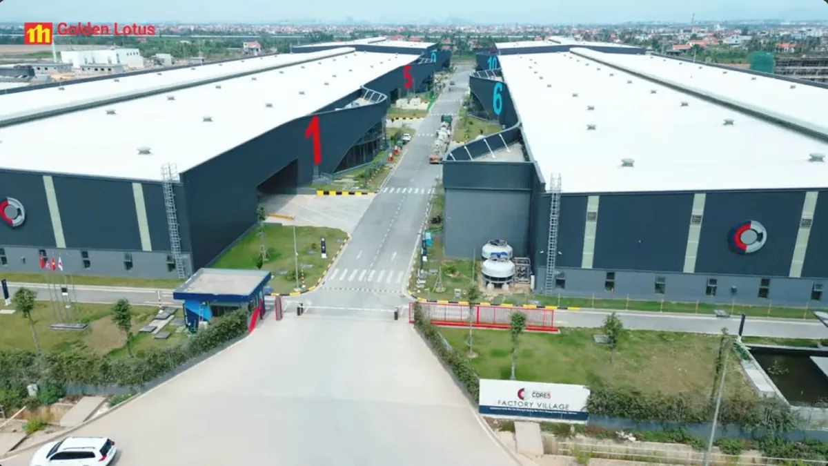 A panoramic view of the Core5 Quang Ninh factory from a drone.