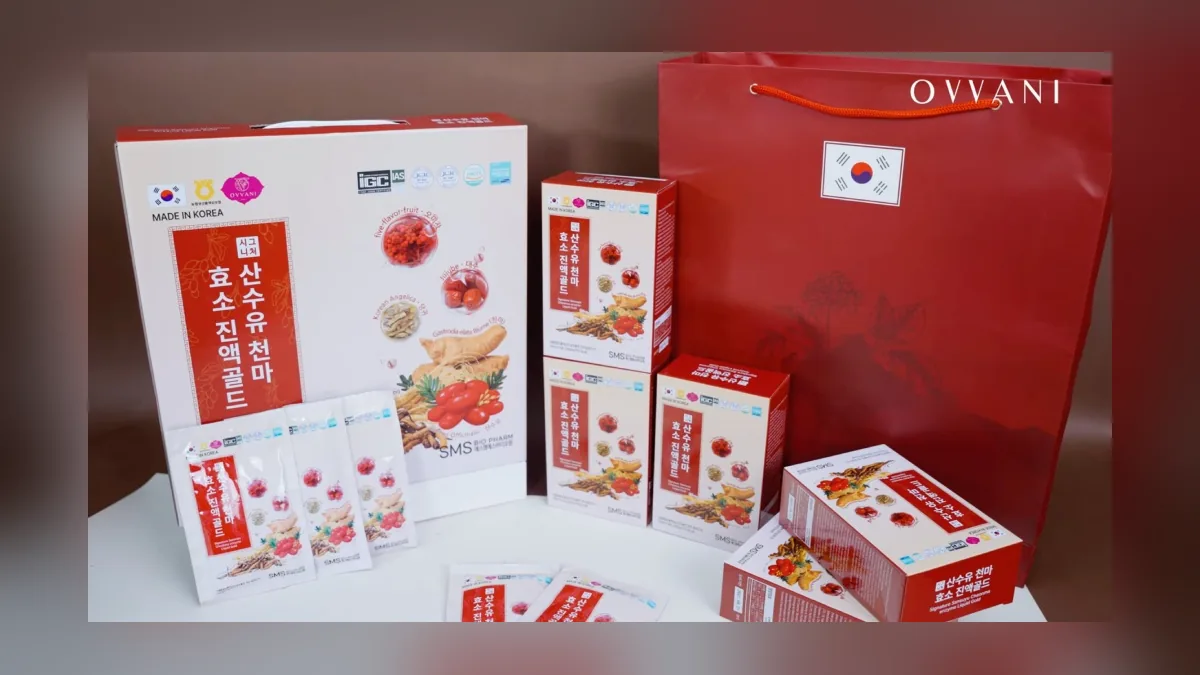 Bộ sản phẩm nước uống Sơn Thù Du Thiên Ma Lên Men của Ovvani