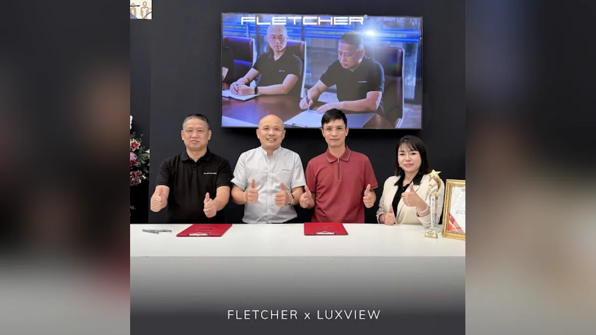 Representatives from Fletcher and its partner Luxview at the signing event.