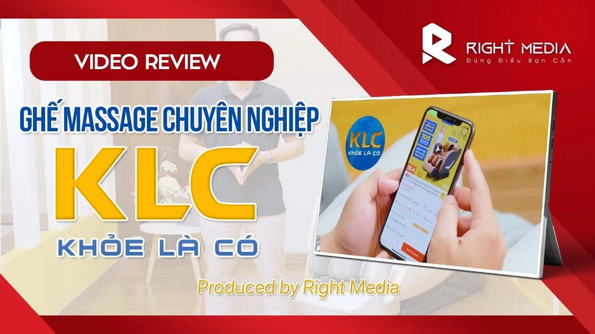 Video review ghế massage trong loạt nội dung KLC x Right Media