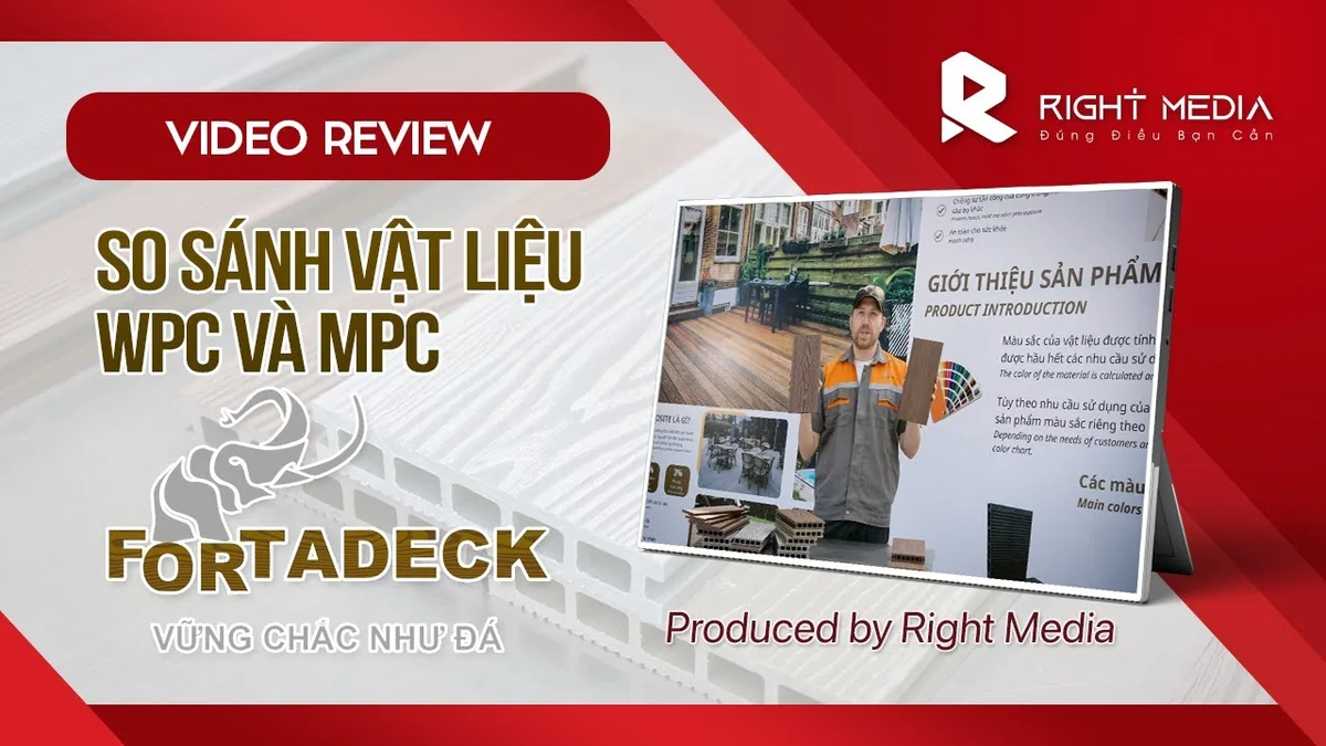 Video comparing WPC and MPC materials, produced by Right Media for FORTADECK.