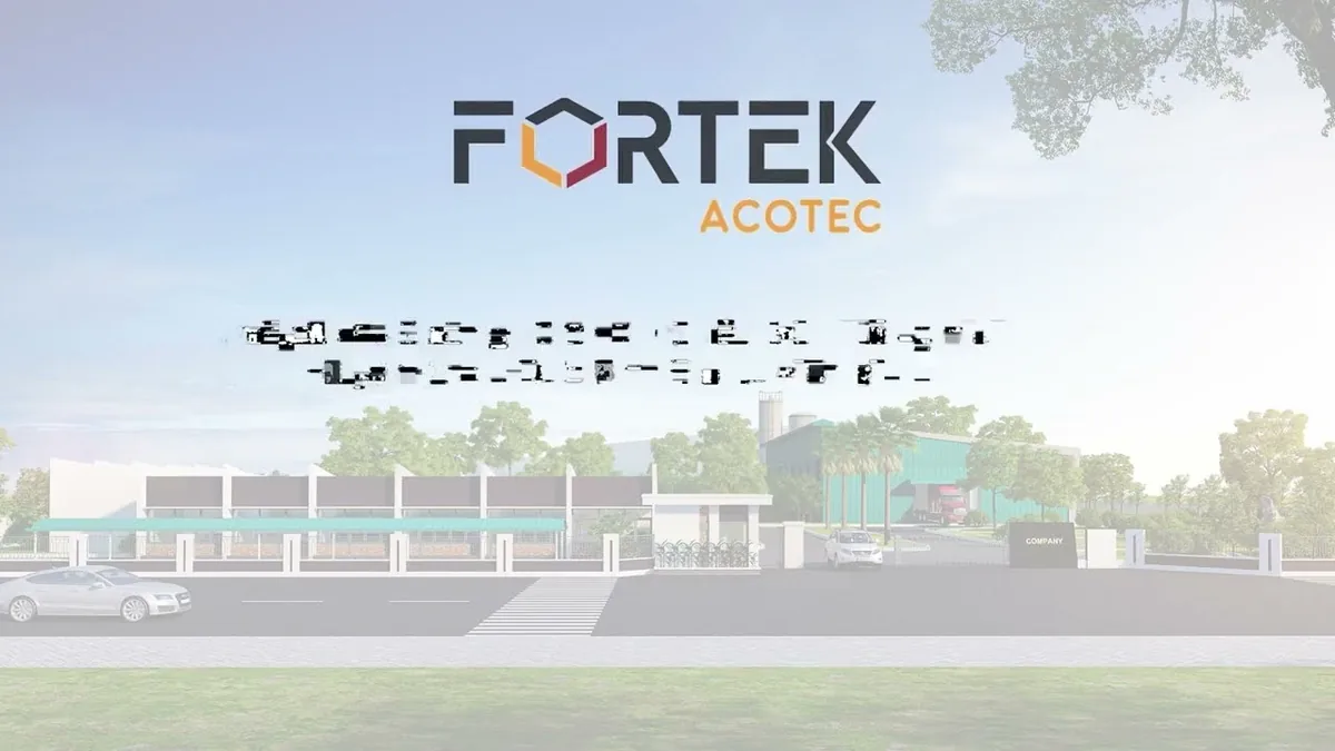 The Fortek Acotec logo at the end of the video introduces the wall panel solution.