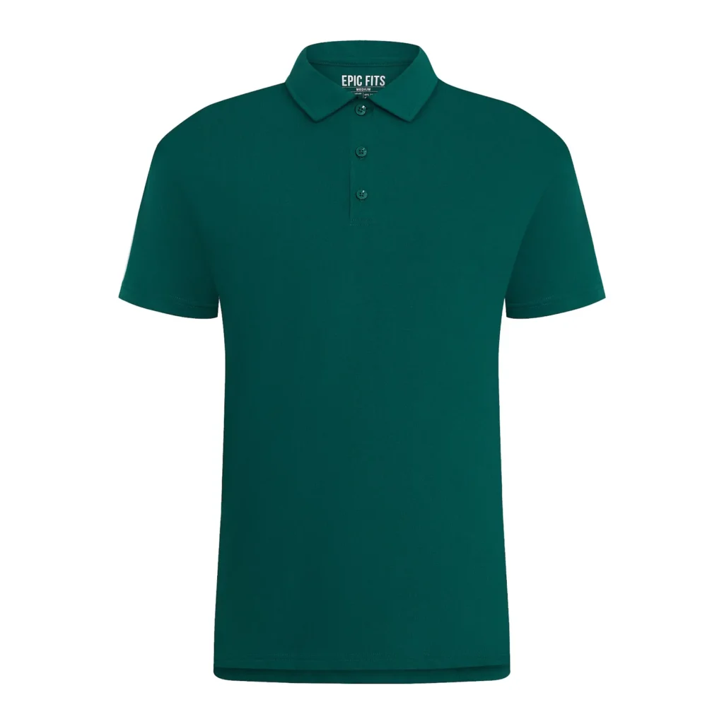 Ảnh 3D ghost áo polo Epic Fits màu xanh lá