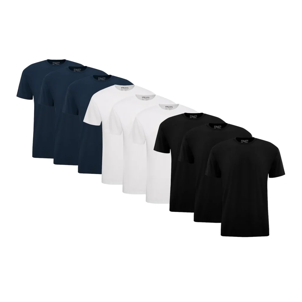 Combo áo thun nhiều màu Epic Fits xếp hàng