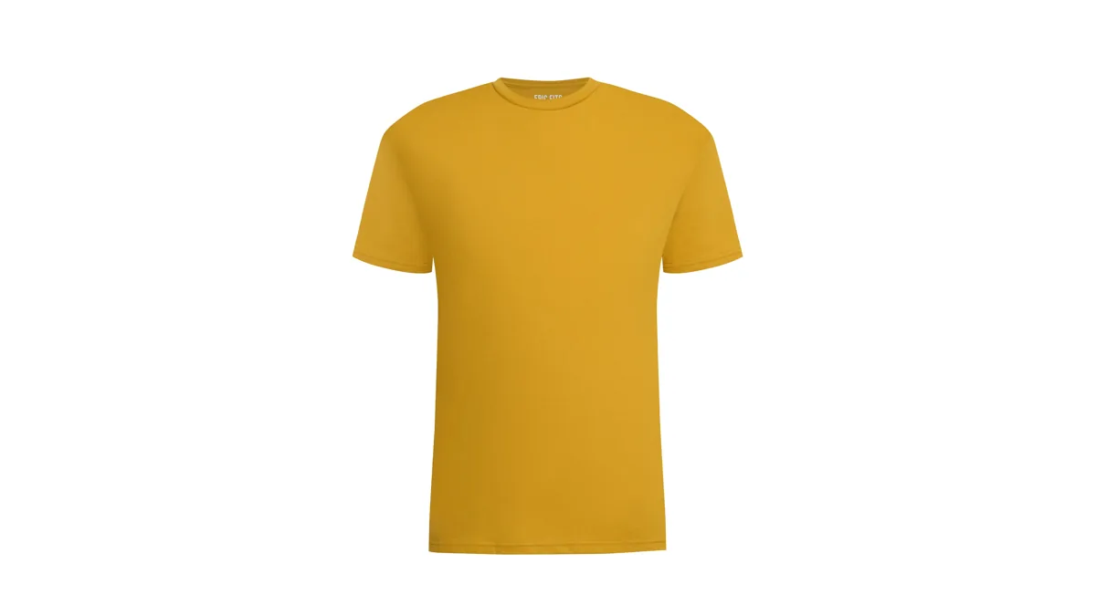 Ảnh 3D ghost áo thun Crew Neck màu vàng của Epic Fits
