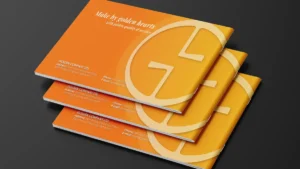 Golden's orange e-catalogue cover is formatted from a photo set.