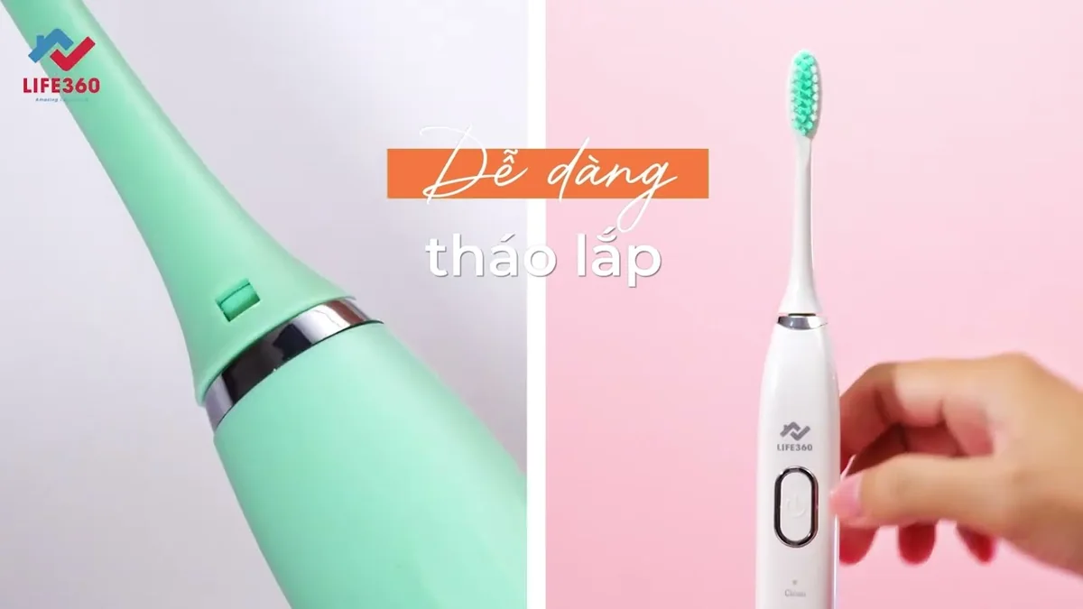 Đầu chải bàn chải điện Life360 dễ tháo lắp