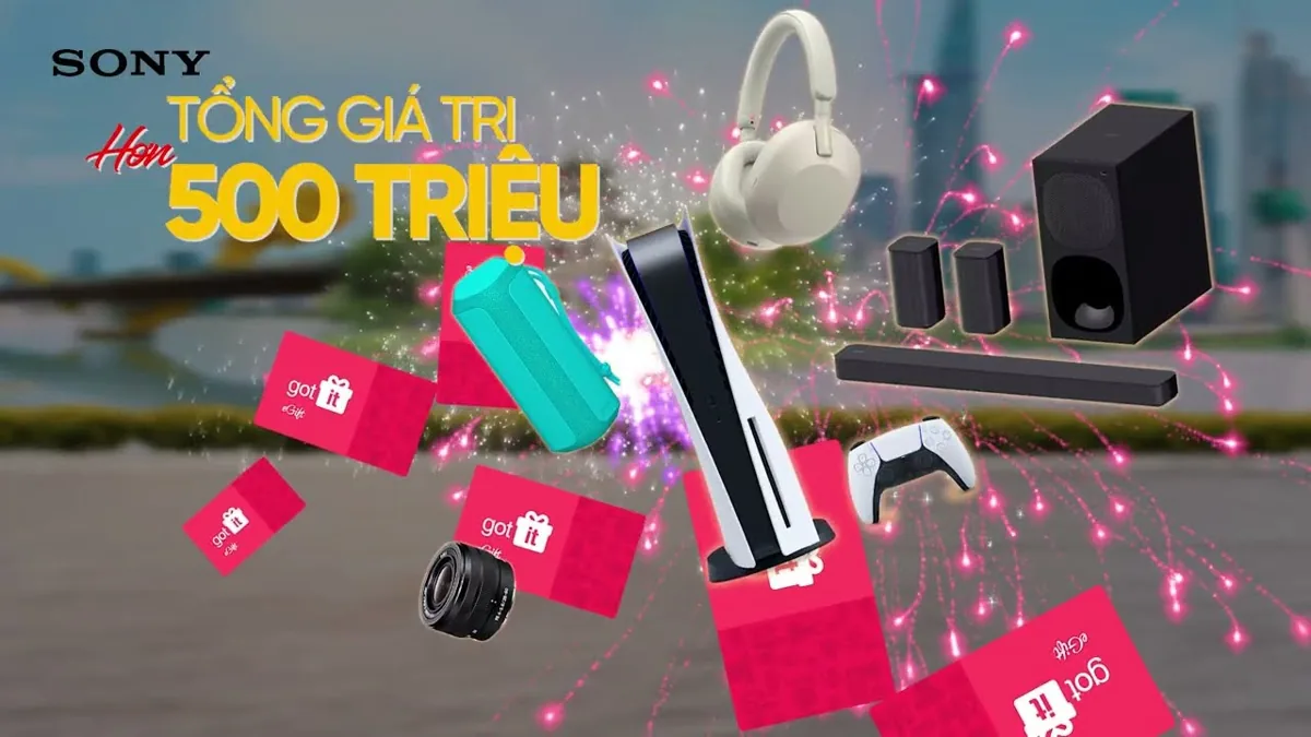 Quà tặng tổng giá trị hơn 500 triệu đồng trong TVC SONY